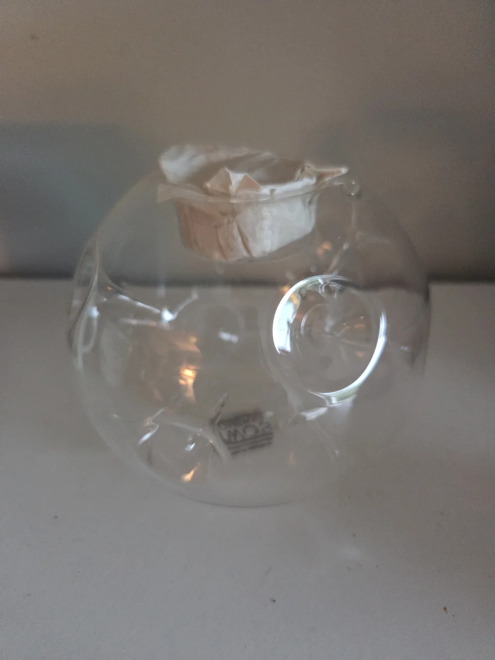Hand-Blown Glass Candle Holder - Blue
